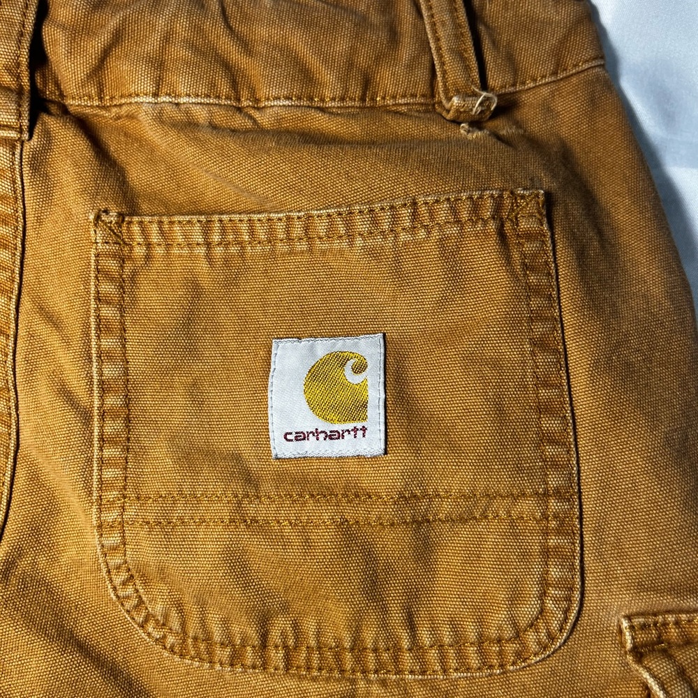 Carhartt Carpenter Utility Pants Boys Size 8 Brown Canvas Adjustable Waist - Picture 5 of 8